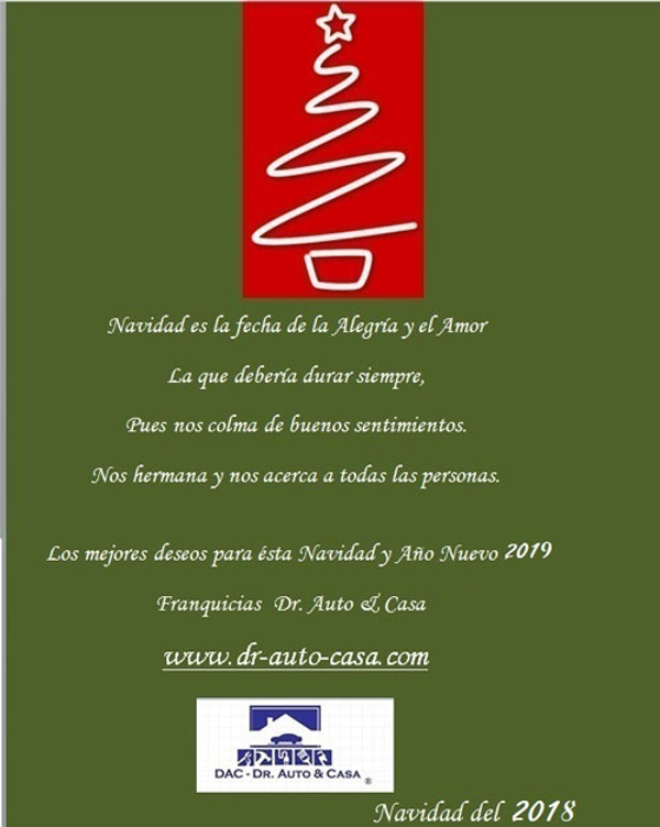 La red de franquicia Dr Auto & Casa le desea Feliz Navidad